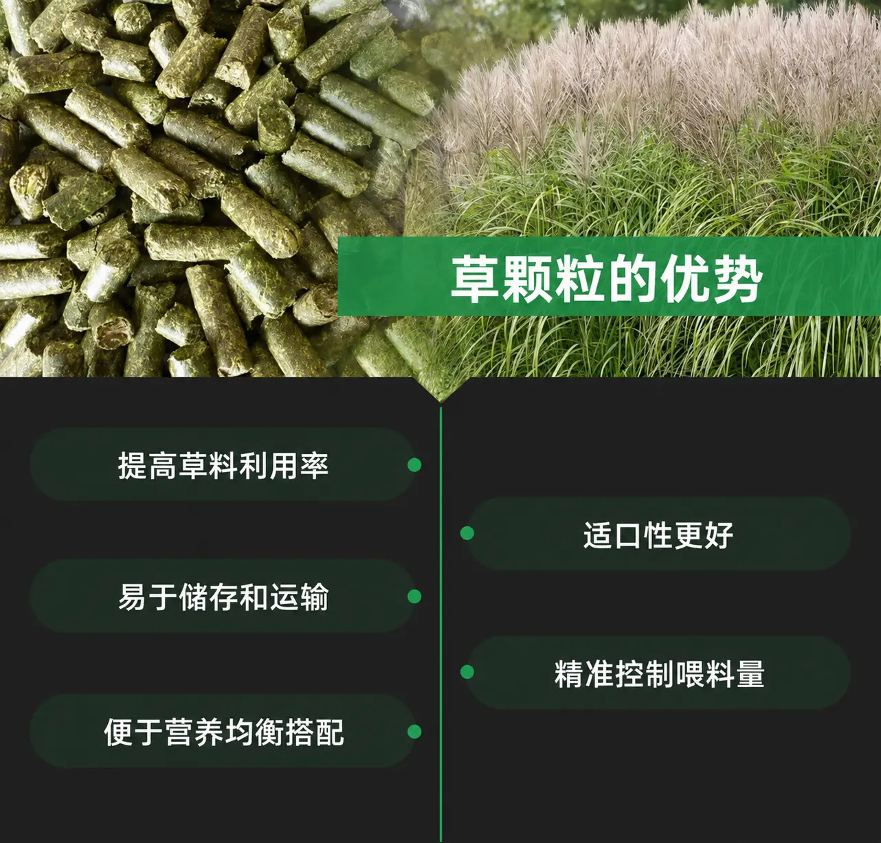 草料颗粒优势