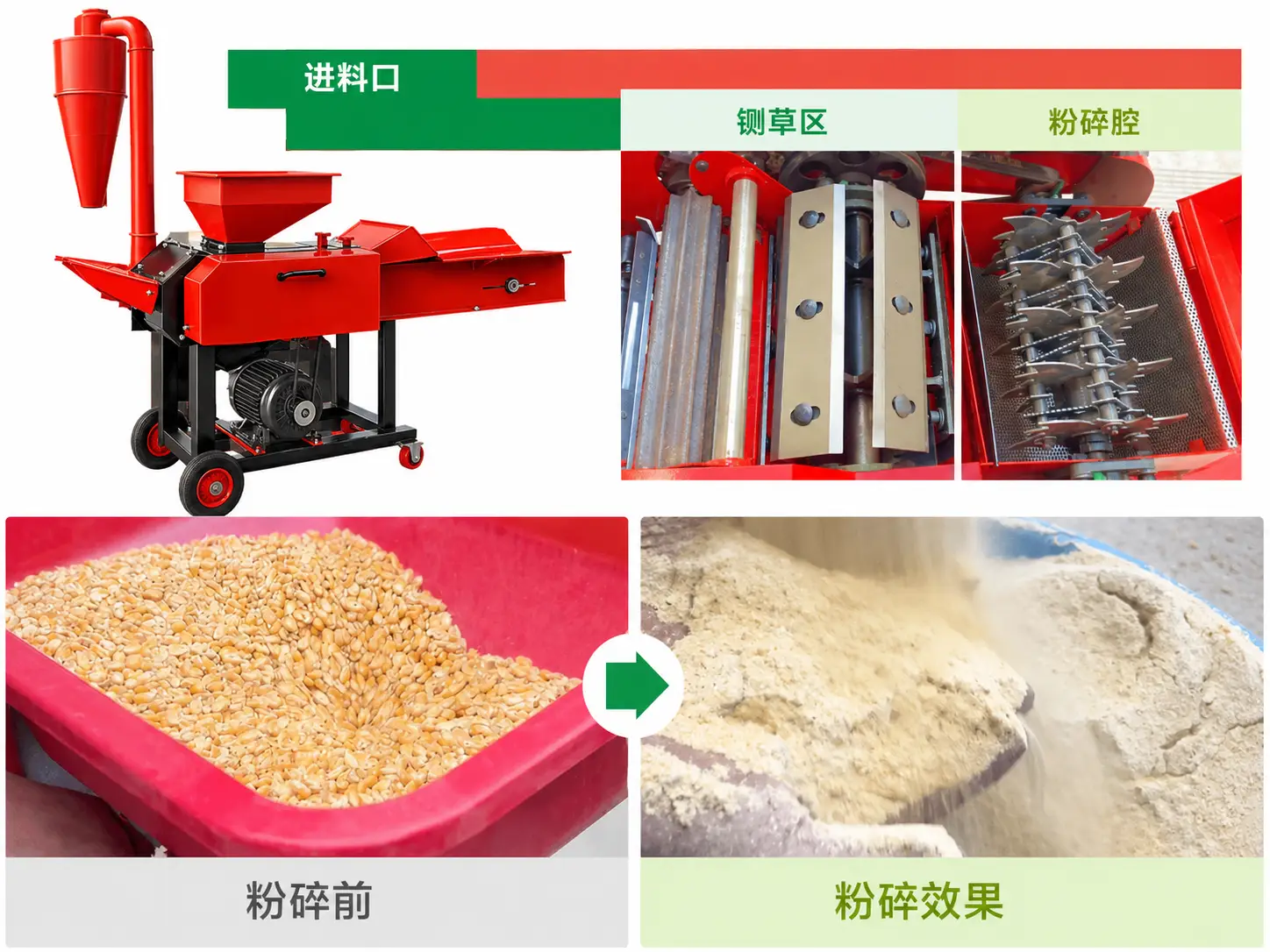 揉丝破碎铡草机