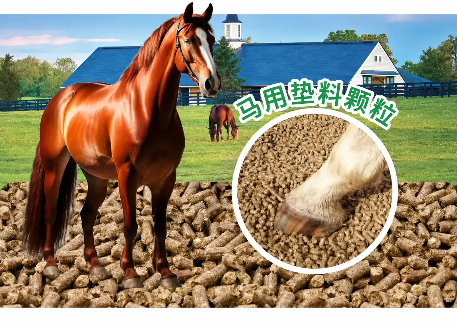 马用垫料颗粒