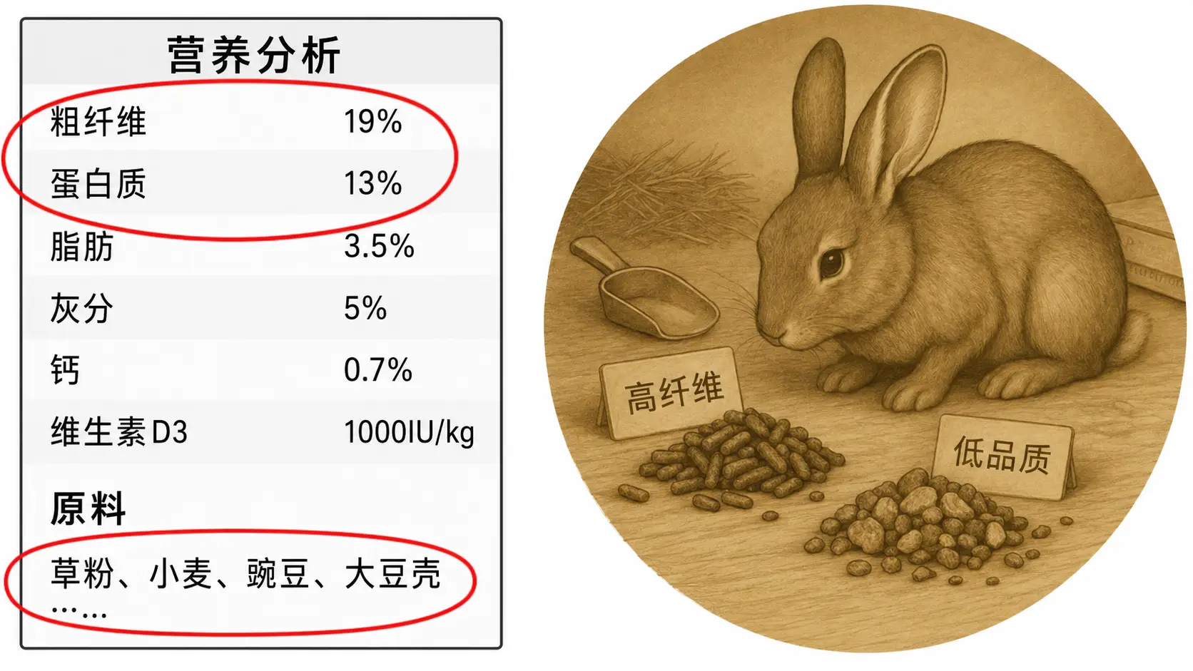 如何快速看懂兔饲料配方
