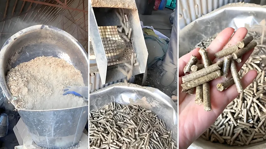 印尼平模生物质颗粒生产现场